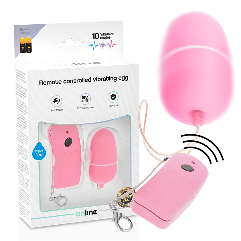 Online Huevo Vibrador con Mando Control Remoto - Rosa