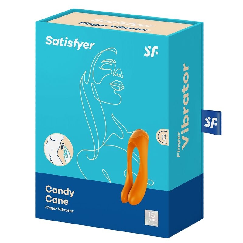 Satisfyer Candy Cane Vibrador Dedo Naranja 2