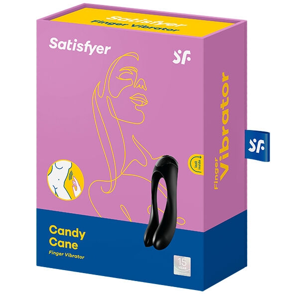 Satisfyer Candy Cane Vibrador Dedo Negro 2