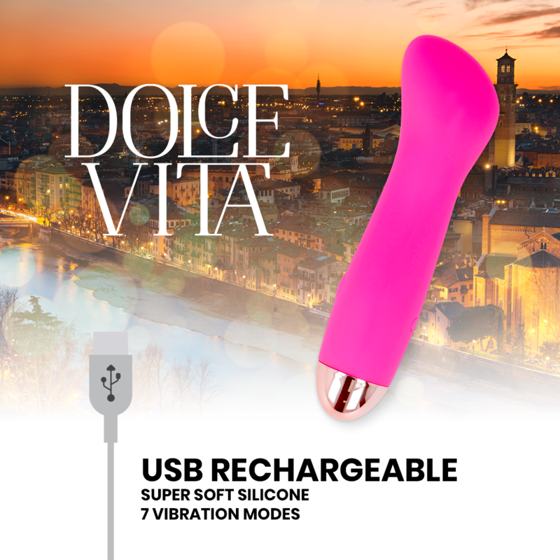 Dolce Vita Vibrador Recargable One Rosa 10 Velocidades 4