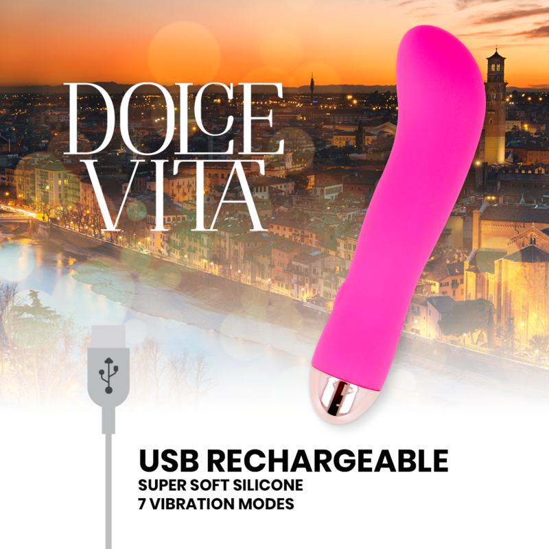 Dolce Vita Vibrador Recargable Two Rosa 10 Velocidades 4