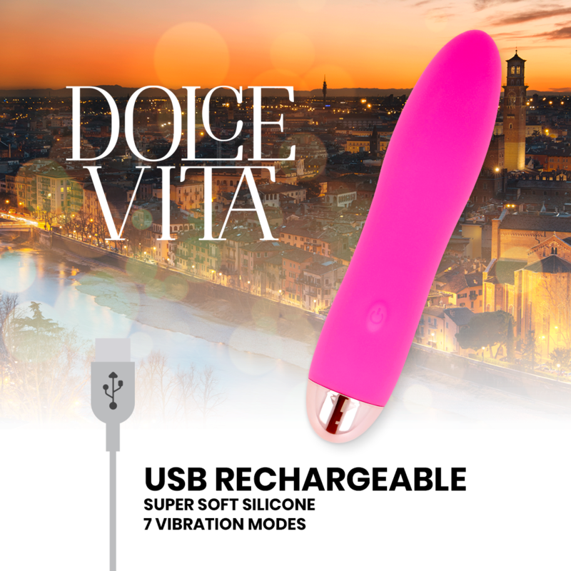 Dolce Vita Vibrador Recargable Four Rosa 10 Velocidades 3