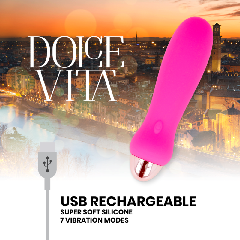 Dolce Vita Vibrador Recargable Five Rosa 10 Velocidades 3