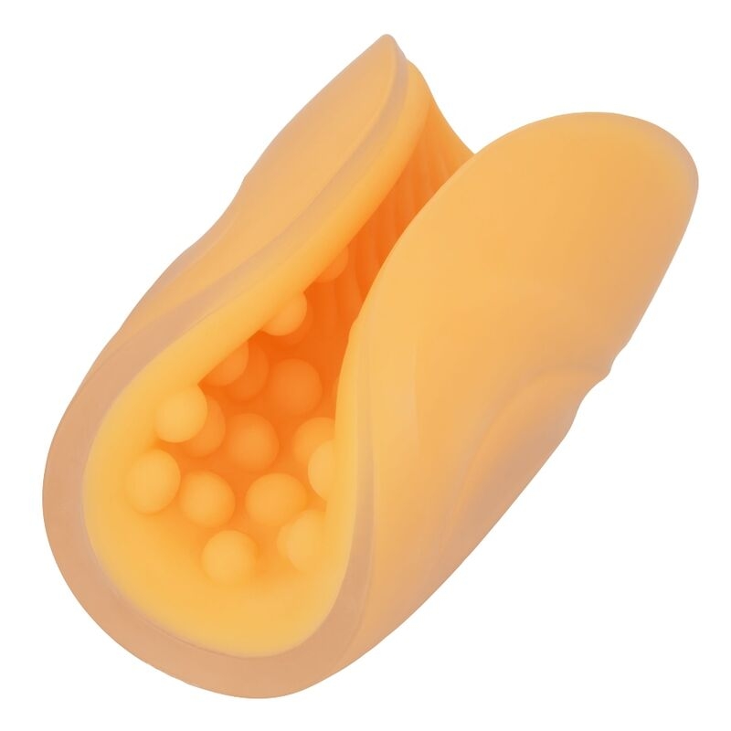 Calex Beaded Grip Masturbador Texturado Naranja 1