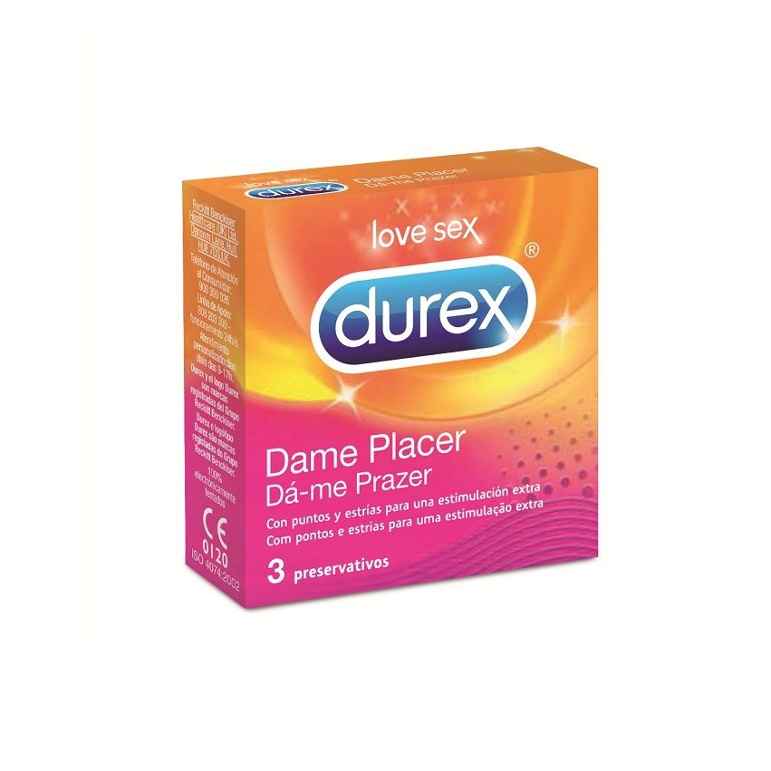 Preservativos Durex Dame Placer 3 Unidades 1