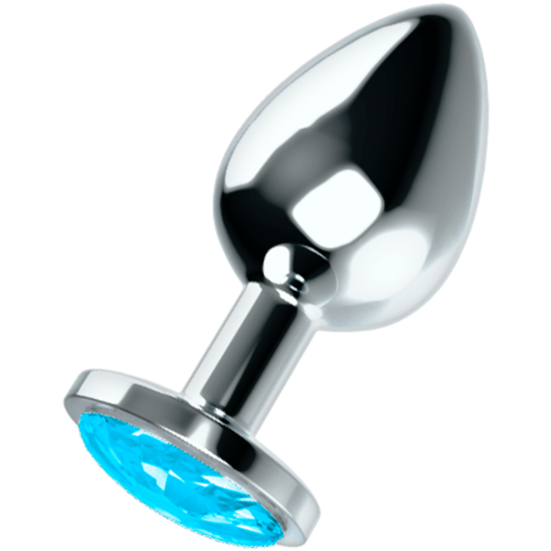 Ohmama Plug Anal Acero con Cristal Azul L 1