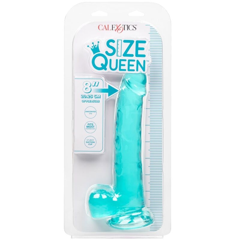 Calex Size Queen Dildo - Azul 20.3 cm 7
