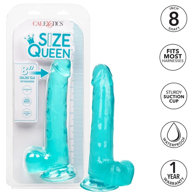 Calex Size Queen Dildo - Azul 20.3 cm 2