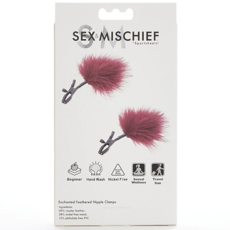 Sex & Mischief Pinzas Pezones con Plumas Enchanted 3