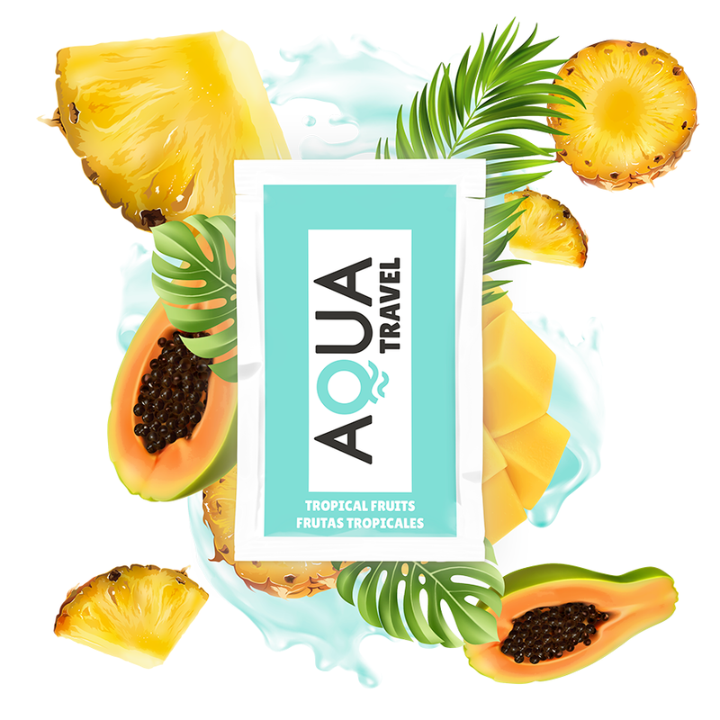 Aqua Travel Lubricante Base Agua Sabor Frutas Tropicales - 6 ml 1