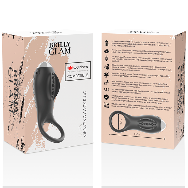 Brilly Glam Alan Anillo Compatible con Watchme Wireless Technology 12