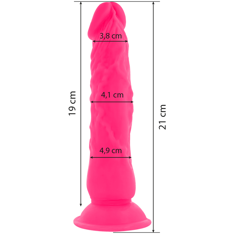 Diversia Dildo Flexible con Vibracion 21 cm - Rosa 3