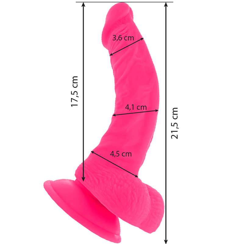 Diversia Dildo Flexible con Vibracion 21.5 cm - Rosa 3