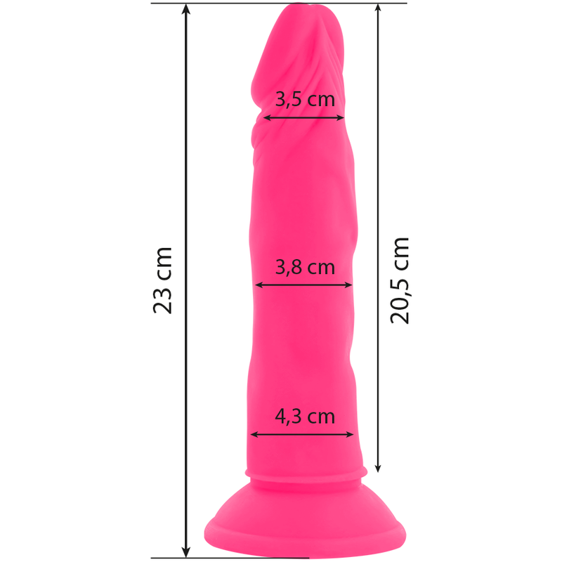 Diversia Dildo Flexible con Vibracion 23 cm - Pink 8