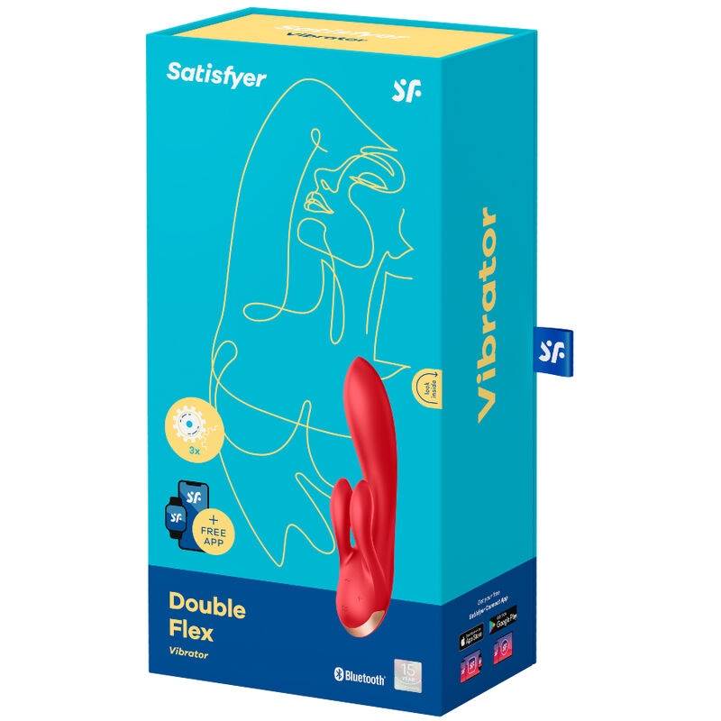 Satisfyer Double Flex Vibrador - Rojo 4