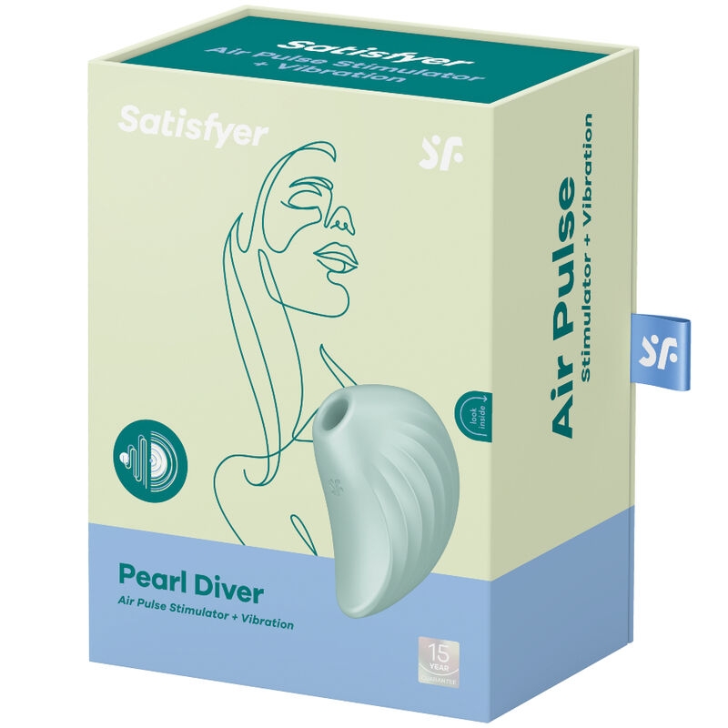 Satisfyer Pearl Diver Estimulador y Vibrador - Verde 4