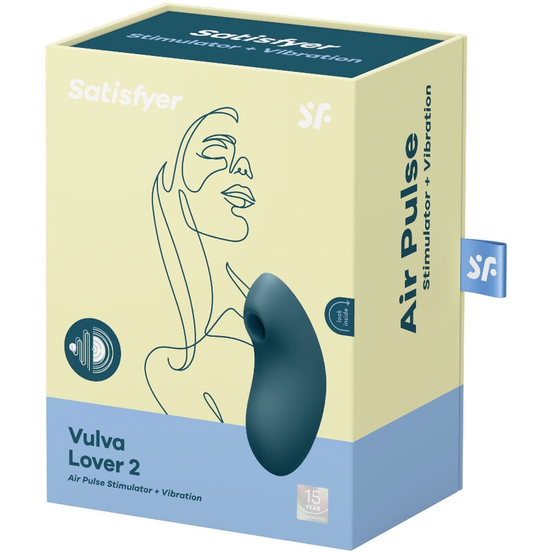 Satisfyer Vulva Lover 2 Estimulador y Vibrador - Azul 4