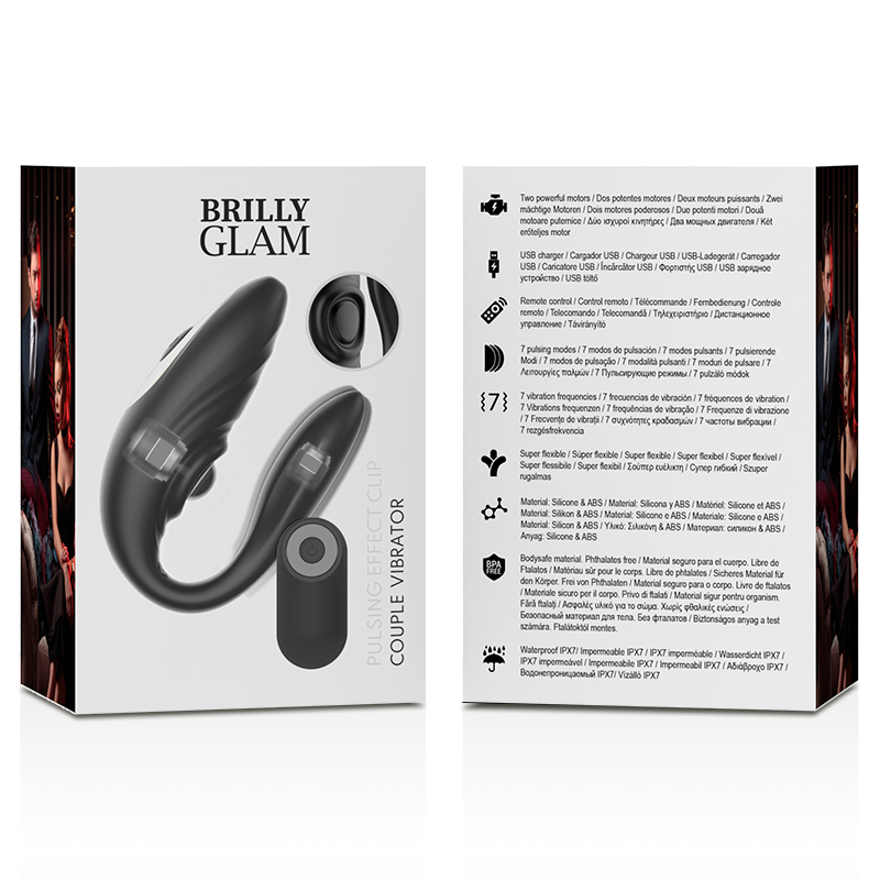 Brilly Glam Couple Pulsing & Vibrating Control Remoto 7
