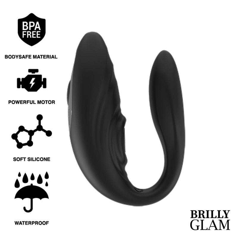 Brilly Glam Couple Pulsing & Vibrating Control Remoto 1