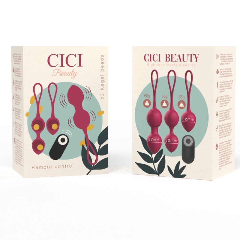 Cici Beauty Premium Silicone 3 Vibrating Kegel Beads Remote Control 4