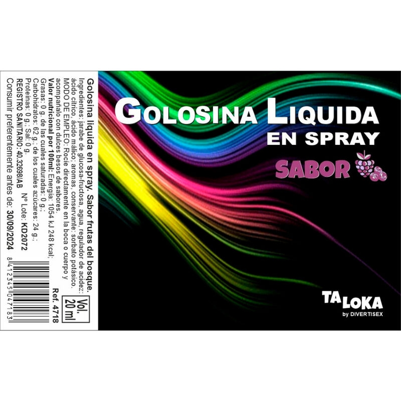 Taloka - Spray Golosina Líquida Frutas Del Bosque 1