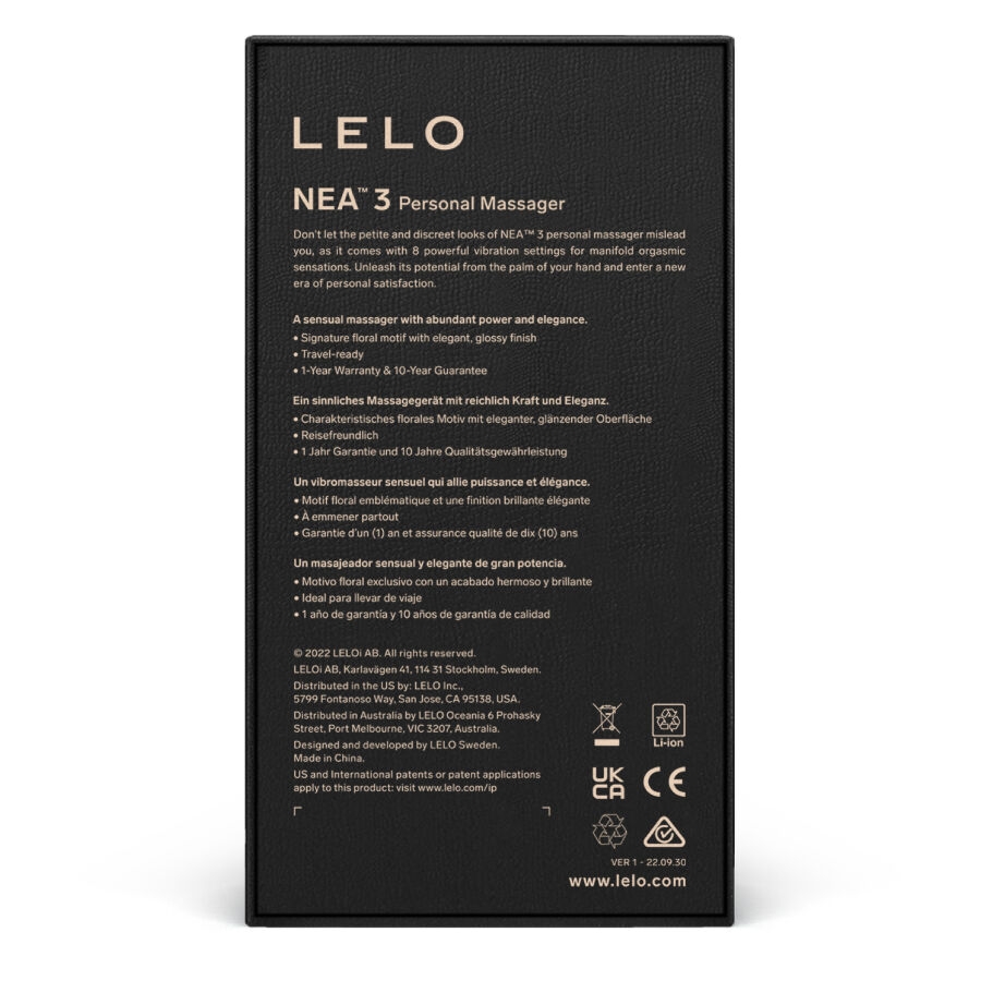 Lelo Nea 3 Masajeador Personal - Azul 5