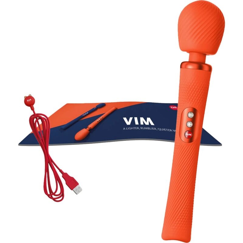 Fun Factory - Vim Wand Rumble Vibrador Recargable Silicona Naranja 5