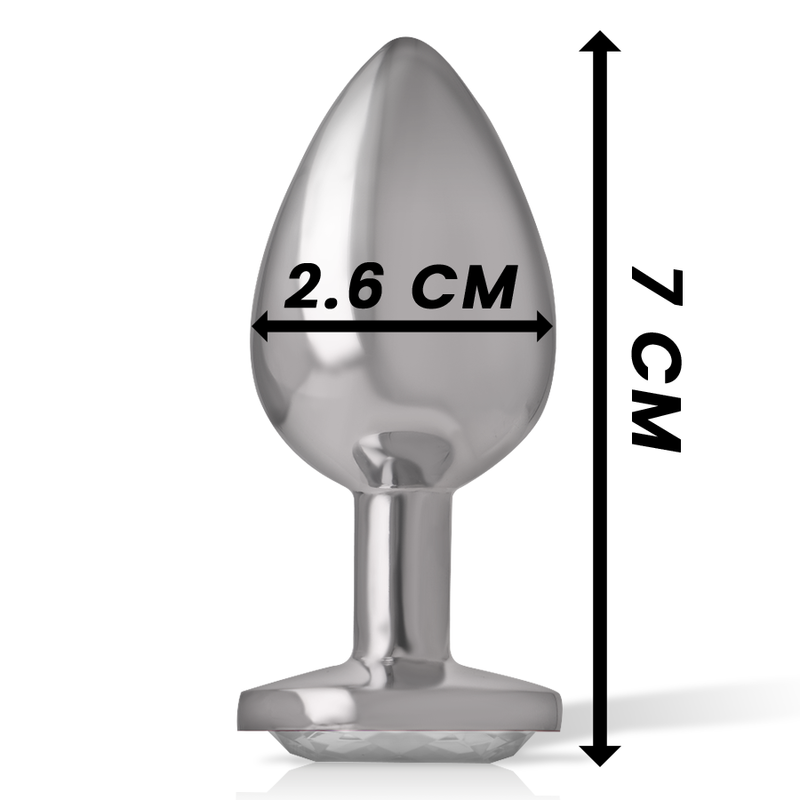 Intense - Plug Anal Metal Aluminio Corazón Blanco Talla S 4