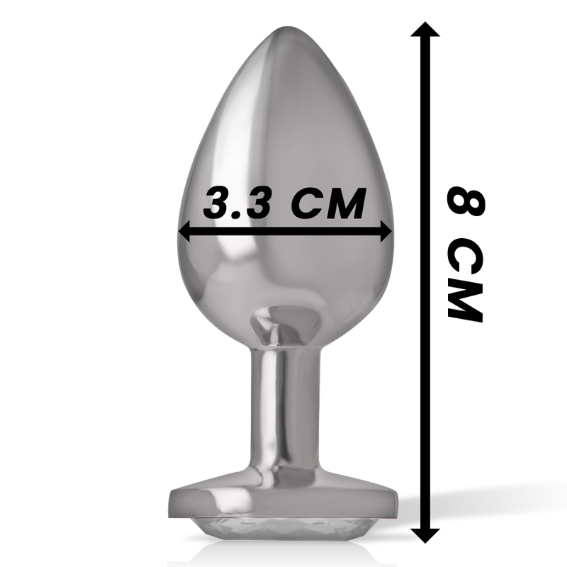 Intense - Plug Anal Metal Aluminio Corazón Blanco Talla M 4