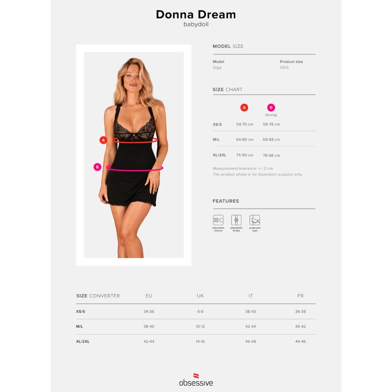Obsessive - Donna Dream Babydoll Xs/S 7