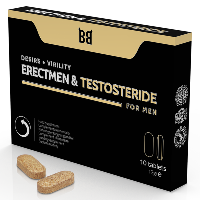 Blackbull By Spartan - Erectmen & Testosteride Potencia y Testosterona para Hombre 10 Cápsulas 1