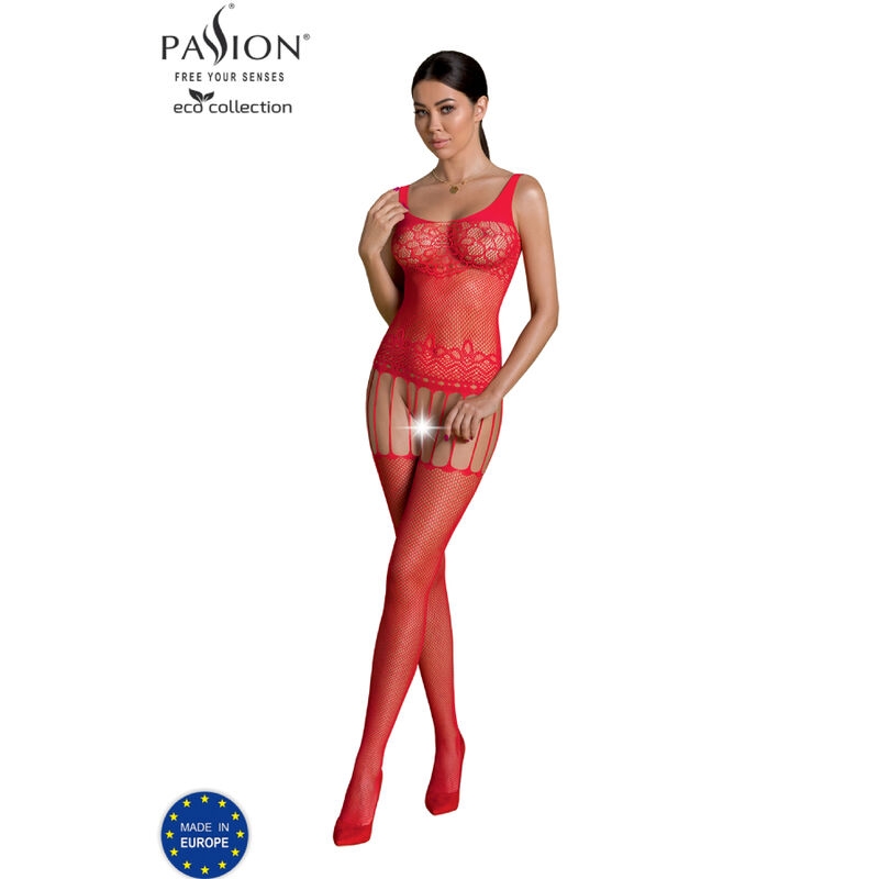 Passion - Eco Collection Bodystocking Eco Bs001 Rojo 1