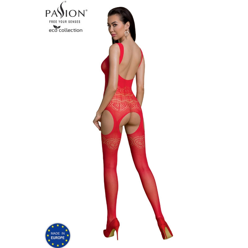 Passion - Eco Collection Bodystocking Eco Bs005 Rojo 2