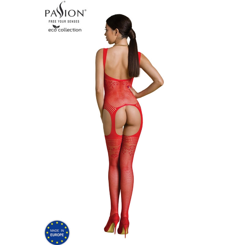 Passion - Eco Collection Bodystocking Eco Bs008 Rojo 2