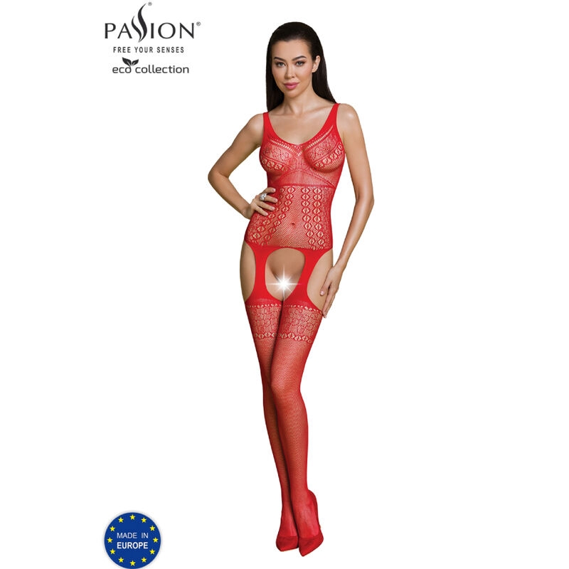 Passion - Eco Collection Bodystocking Eco Bs010 Rojo 1