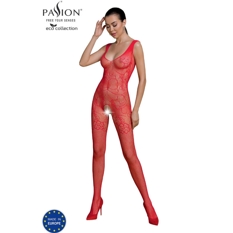Passion - Eco Collection Bodystocking Eco Bs012 Rojo 1
