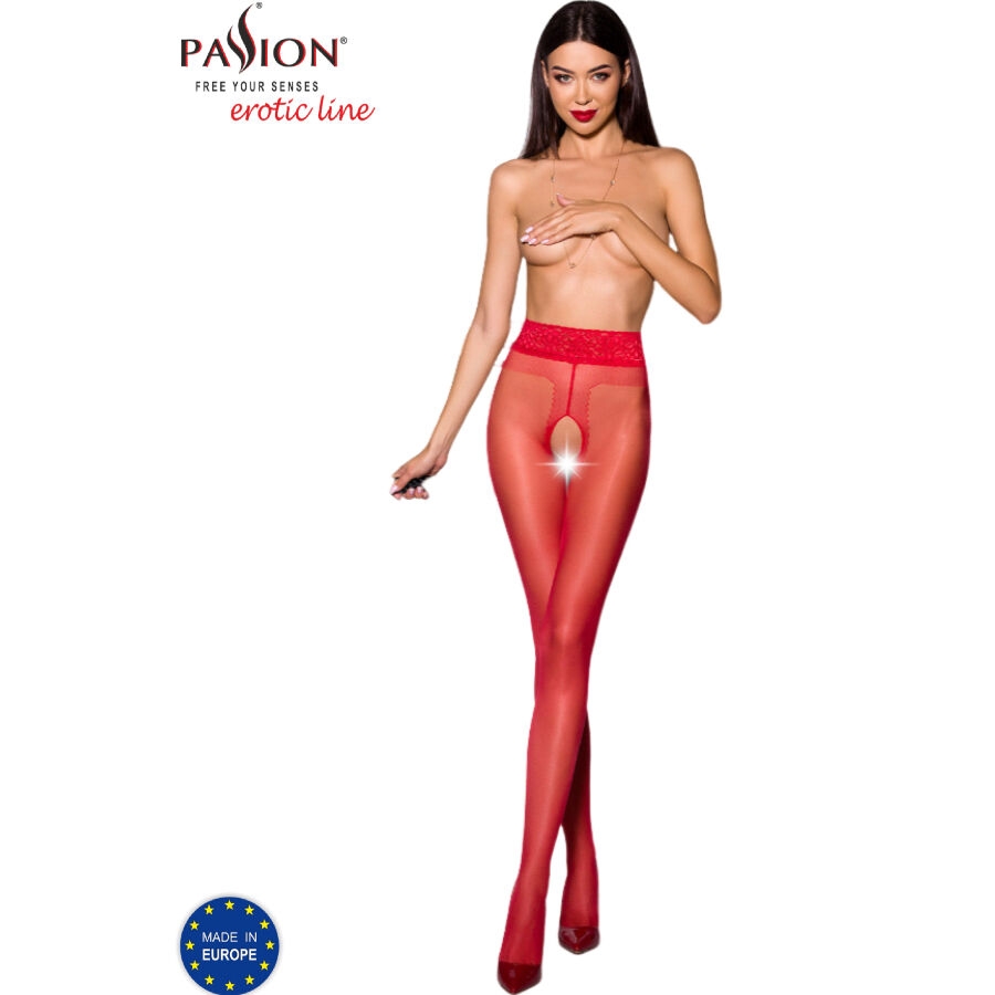 Passion - Tiopen 001 Medias Rojo 3/4 (20 Den) 1