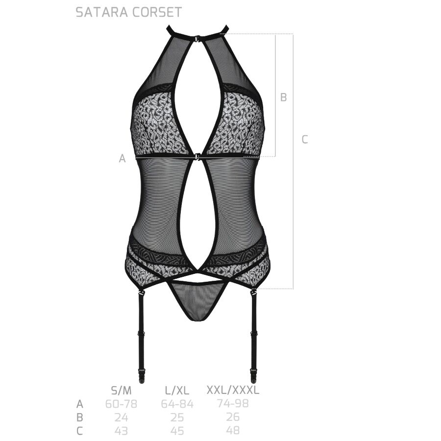 Passion - Satara Corset Erotic Line Negro S/M 6