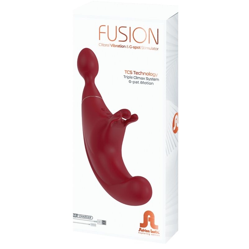 Adrien Lastic - Fusion Triple Estimulador Clitoris & G-Spot Rojo 3