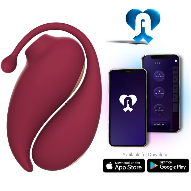 Adrien Lastic - Inspiration Succionador Clitoris + Huevo Vibrador Rojo - App Gratuita 1