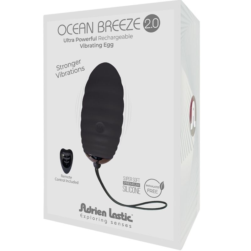 Adrien Lastic - Ocean Breeze 2.0 Huevo Vibrador Recargable Control Remoto Negro 4