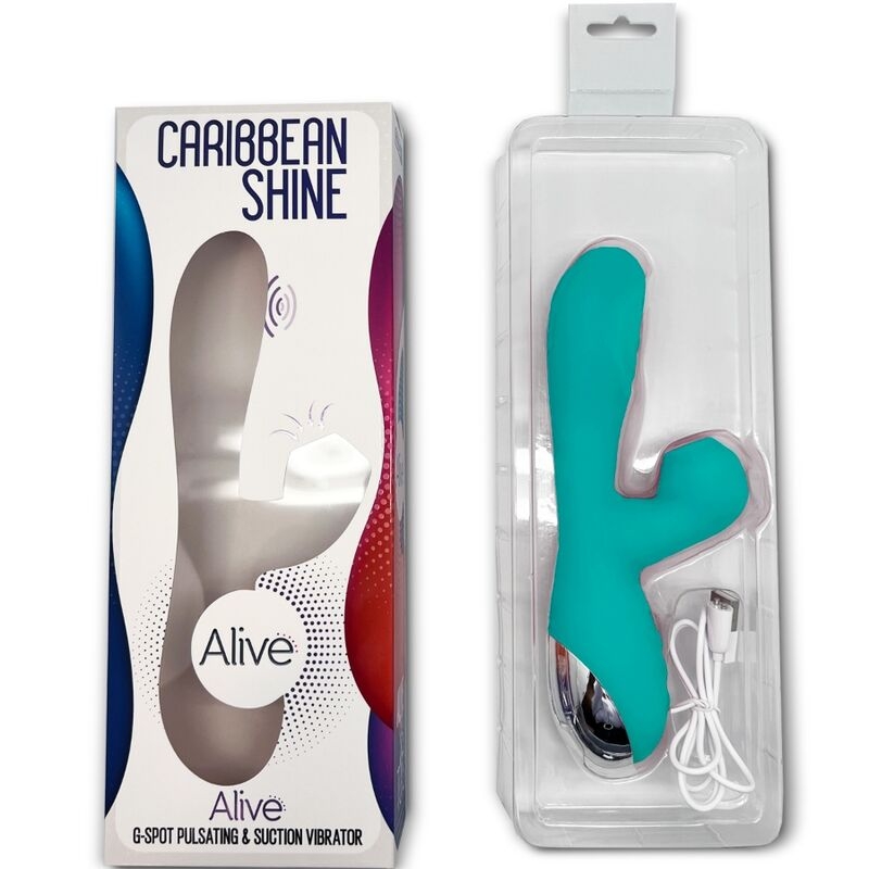 Alive - Caribbean Shine Vibrador & Succionador Azul 4