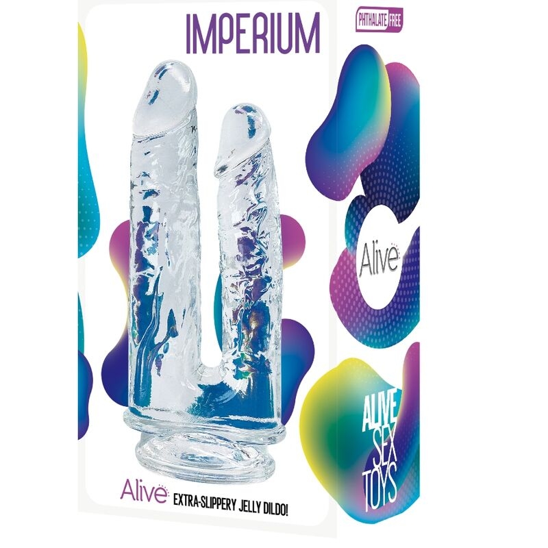 Alive - Imperium Pene Realistico Doble Transparente 12/14 cm 2
