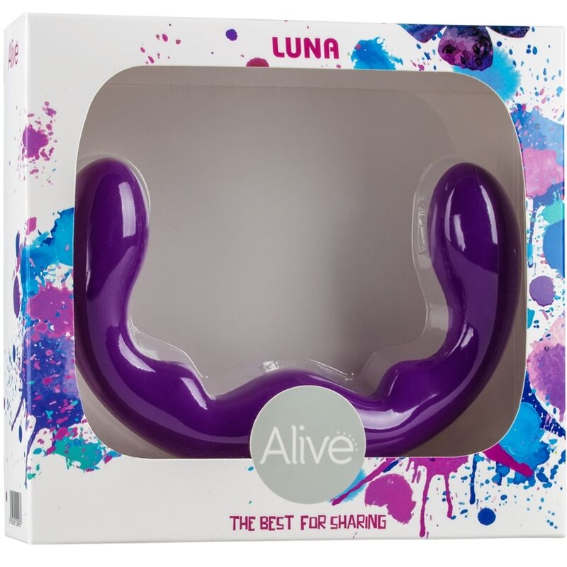 Alive - Luna Dildo Doble Penetracion Silicona Violeta 25 cm 2
