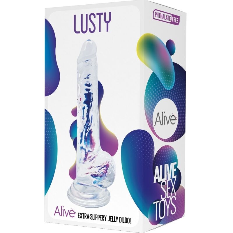 Alive - Lusty Pene Realistico Transparente 18 cm 2