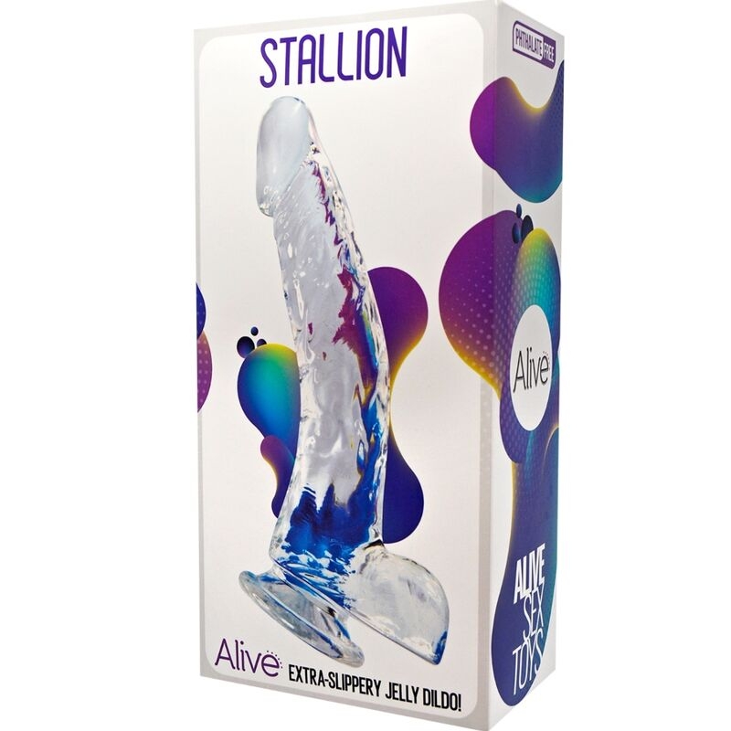 Alive - Stallion Pene Realistico Transparente 22 cm 2
