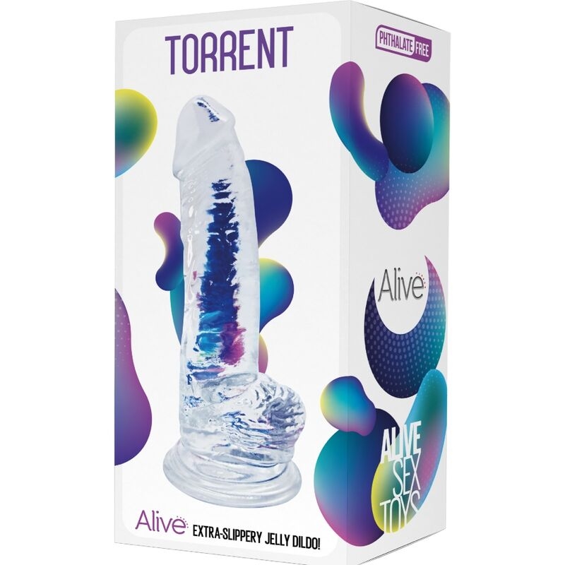 Alive - Torrent Pene Realistico Transparente 20.6 cm 2
