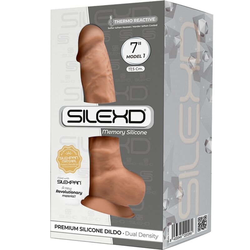 Silexd - Modelo 1 Pene Realistico Silicona Premium Silexpan Caramelo 17.5 cm 3