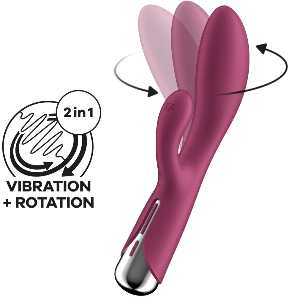 Satisfyer - Spinning Rabbit 1 Estimulacion Clitoris y Punto G Rojo 6
