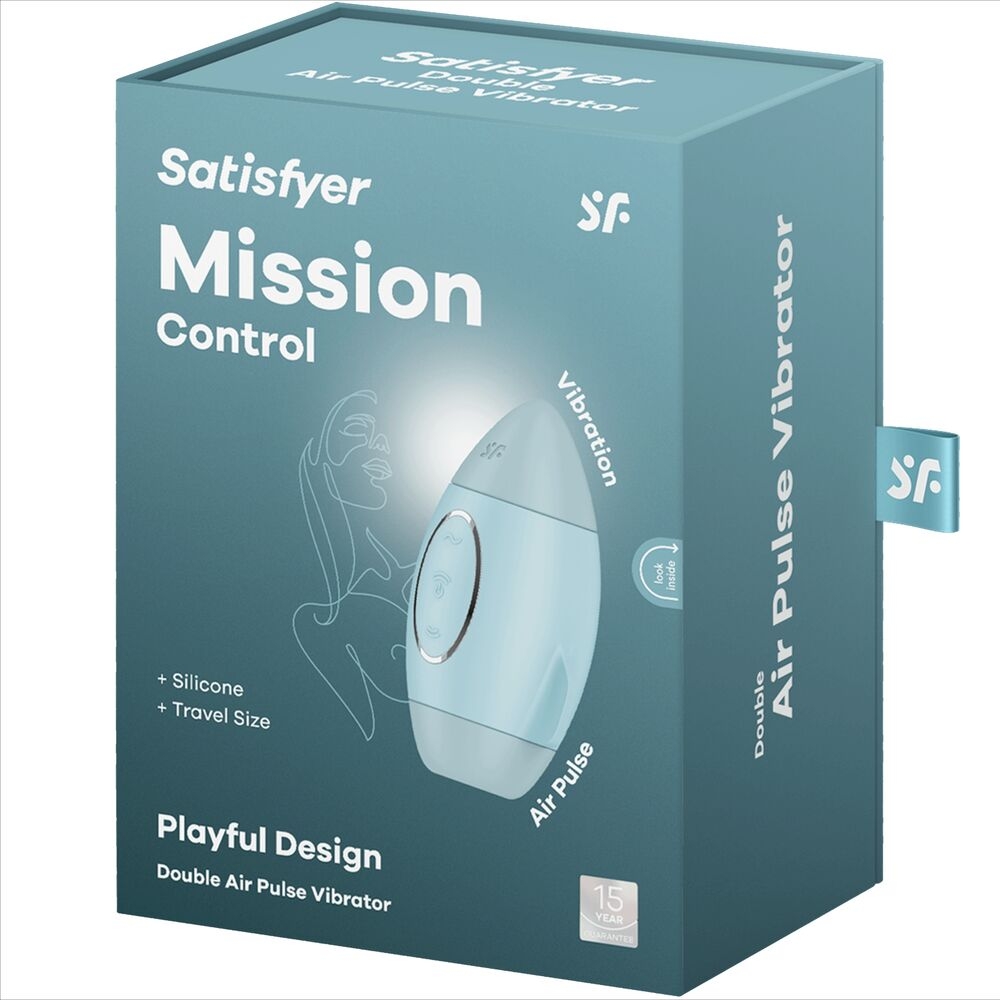 Satisfyer - Mission Control Azul Vibrador Pequeño de Doble Impulso 6